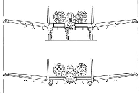 Fairchild Republic A-10 Thunderbolt II Blueprint - Download free ...