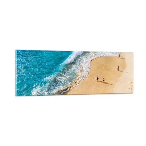 Obraz na szkle A potem słońce plaża 90x30cm Plaża Brzeg Morski