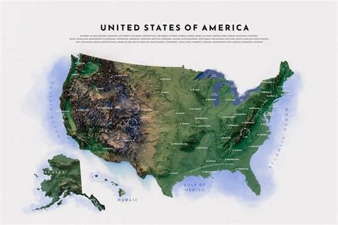 Simon Kuestenmacher On Twitter A Lovely Elevation Map Of The US