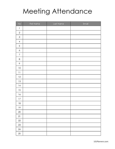 23 Free Printable Attendance Sheet Templates [Word/Excel], 53% OFF