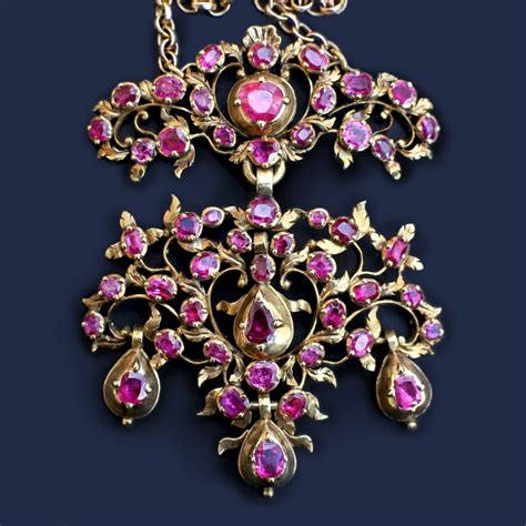 18th C French Rococo Ruby Pendant — Heart Of Hearts Jewels