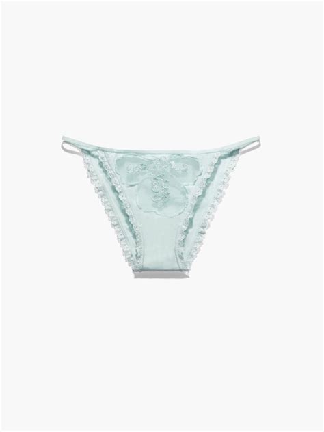 A Peek Behind The Lace String Bikini In Blue SAVAGE X FENTY