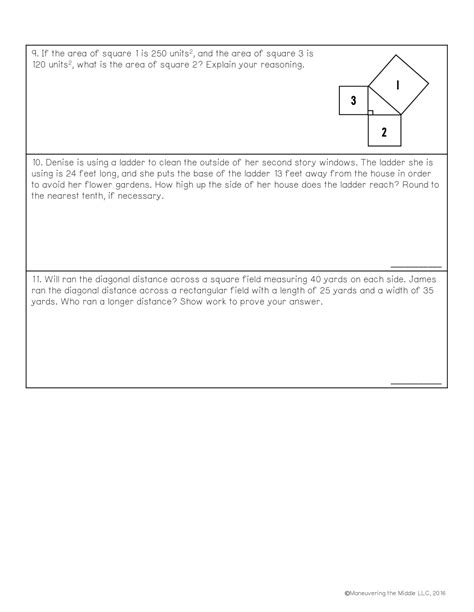 Unit Lesson Homework The Pythagorean Theorem Josh Agee