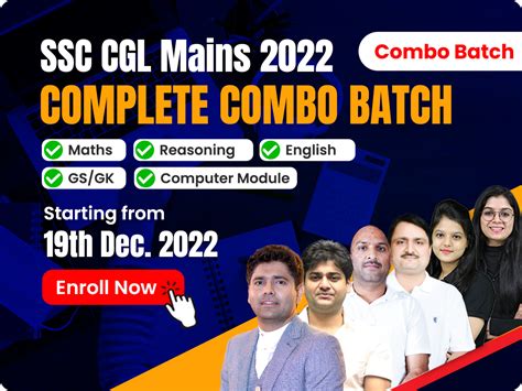 Ssc Cgl Mains Combo Batch Class Schedule Gs Gk 7 30am 9 30am Shukla Sir