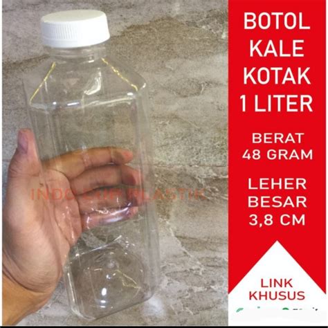 Jual Botol Kale Kotak Liter Tebal Botol Plastik Kale Liter Tebal