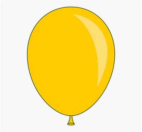 Balloon Yellow Party Birthday Single Transparent Background