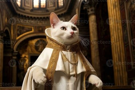 Cat as pope in vatican illustration 24603284 Stock Photo at Vecteezy