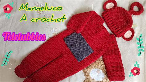 Mameluco A Crochet Traje De Teletubbies Tejido Enterito A Crochet