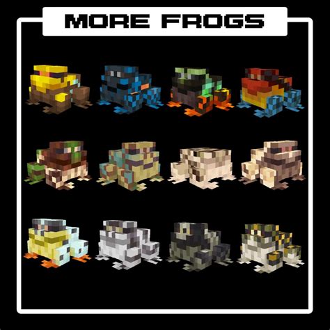 MORE FROGS - A pack with lots of new frog skins based on real life amphibian species Minecraft ...