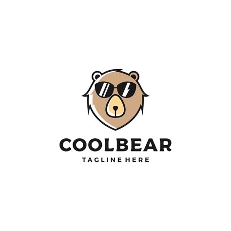 Premium Vector | Cool bear logo design