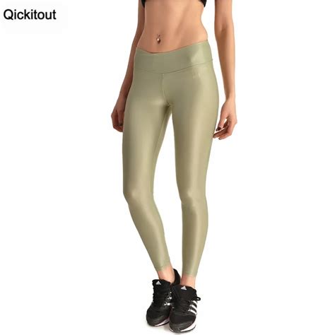 Qickitout Leggings 2016 Hot Styles Womens Shiny Leggings Slim Sexy