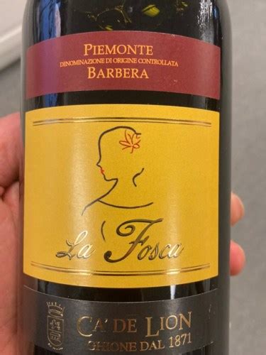 Ca De Lion Ghione La Fosca Barbera Vivino US