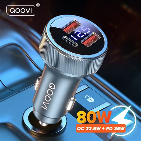 Qoovi W Car Charger Pd Usb Type C Dual Port Usb Mobile Phone Fast