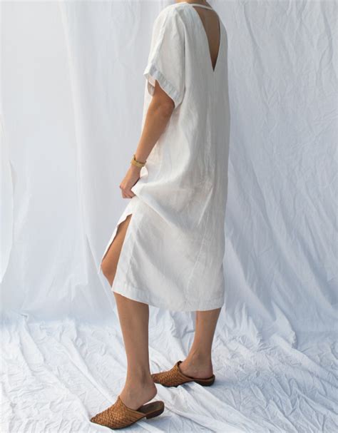 French Linen Loungewear Ever Dress In White Ropa