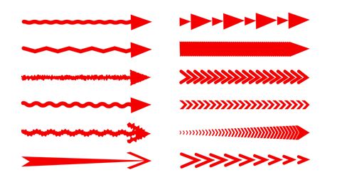 Set red long arrow icon. Vector illustration. 29803306 Vector Art at ...