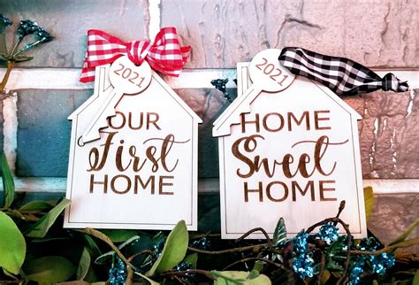 2021 Our First Home Christmas Ornament Home Sweet Home Etsy