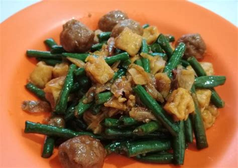 Resep Tumis Kacang Panjang Tahu Bakso Oleh Fransiska Anugeraeni Cookpad