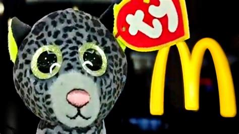 McDonald S TY Beanie Boos DOTSON O JAGUAR PRETO McLanche Feliz Setembro