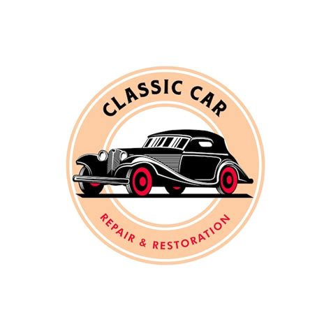 Inspiração de design de logotipo de carro clássico emblema vintage para