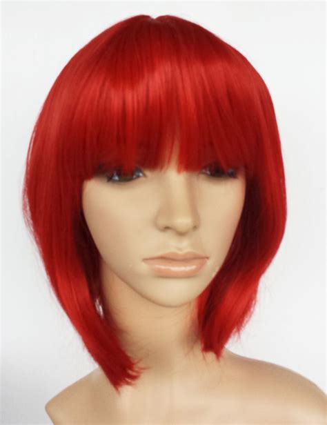 Red Bob Wig Red Short Wig High Quality Hair Party Red Wig For Women