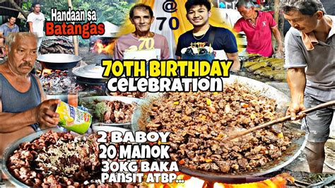 higit sampung putahe handaan sa batangas  birthday celebration