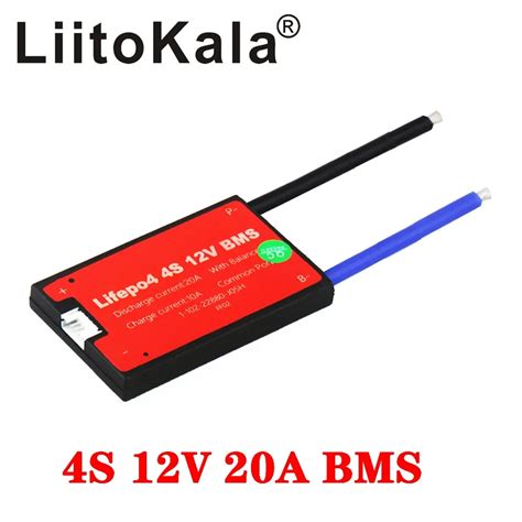 LiitoKala 18650 BMS 4S 12V 20A Waterproof BMS For Rechargeable Lifepo4