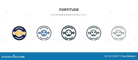 Fortitude Icon In Different Style Vector Illustration Two Colored And