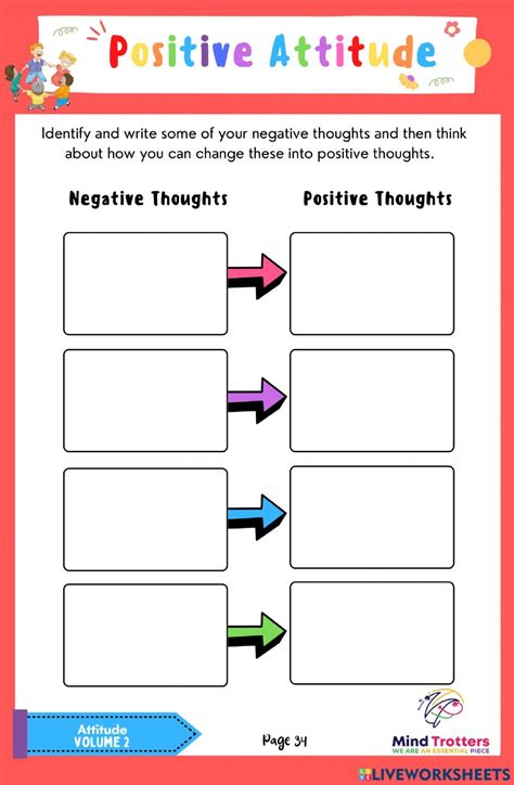 Positive Thinking Worksheets - Coping Skills Worksheets