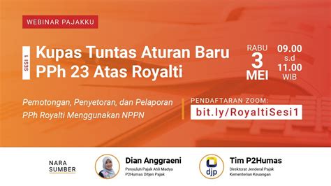 Webinar Pajakku Kupas Tuntas Aturan Baru Pph Atas Royalti Sesi