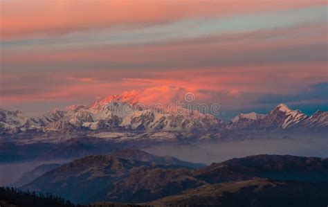 Himalayan Mountain Range Sunrise Time Stock Image - Image of christmas ...