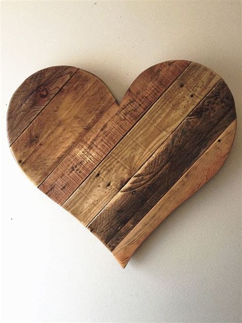 Rustic Wood Heart Home Decor Large 27 Reclaimed Pallet Etsy Wood