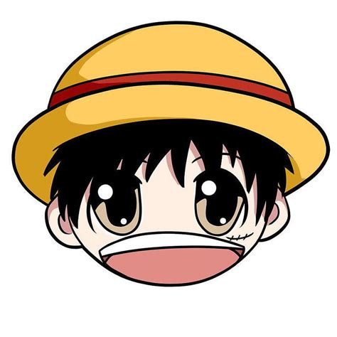 Cabeza De Luffy Chibi Por Fuwafuwapanda Fondo De Pantalla Del Teléfono