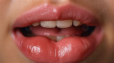 Close Up Of A Woman S Mouth With Her Tongue Showing Background