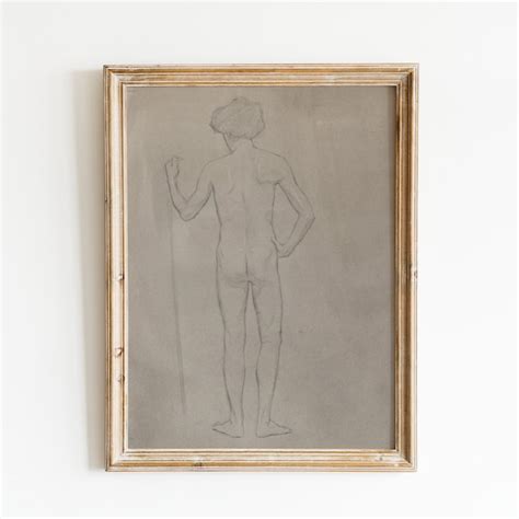 Nude Male Life Drawing Etsy