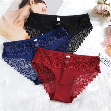 Sous V Tements Sexy En Dentelle Pour Femmes Lingerie Douce Et Confortable Culotte Bordure D