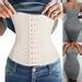 Womens Corset Waist Cinchers Tummy Girdle Belt Body Shaper Underbust Training Nude Size L