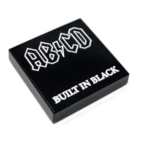 B3 Customs® Ab Cd Built In Black Music Album Cover 2x2 Tile