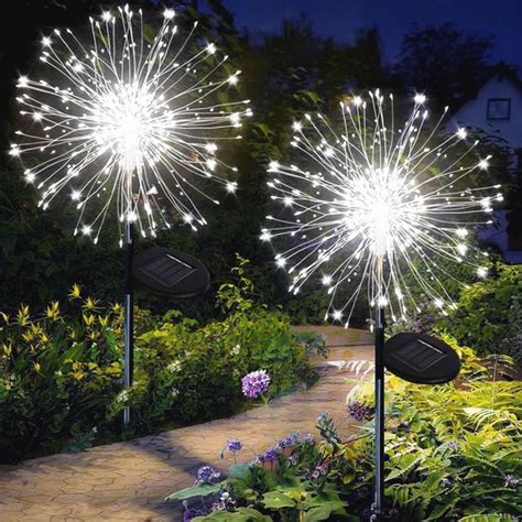 Tuinverlichting Op Zonne Energie Met 120 Led 2 Stuks Ip65 Waterdicht