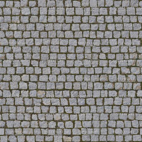 Squared Street Cobblestone Pavement - Top Texture