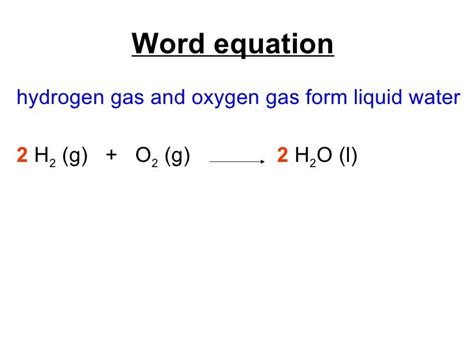 Hydrogen Gas Hydrogen Gas Reacts With Oxygen To Form Water