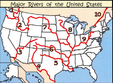 Major Rivers of the United States Diagram | Quizlet