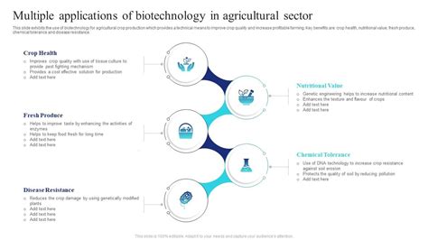 Multiple Applications Of Biotechnology In Agricultural Sector PPT Sample