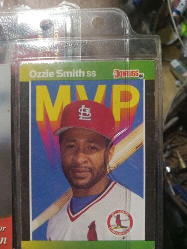 Rare Donruss Ozzie Smith Mvp Error Baseball Card No Dot After Inc