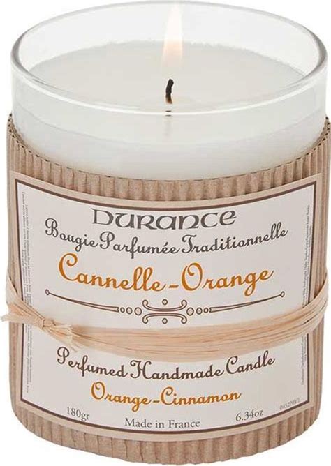 Durance Bougie Naturelle Parfumée Cannelle Orange 180 gr bol