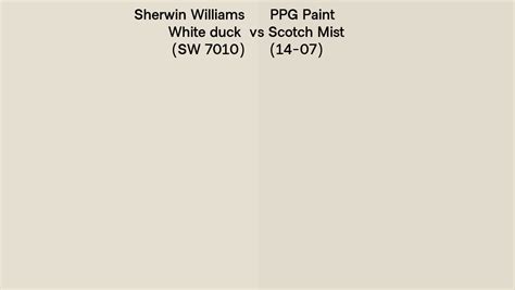 Sherwin Williams White Duck SW 7010 Vs PPG Paint Scotch Mist 14 07