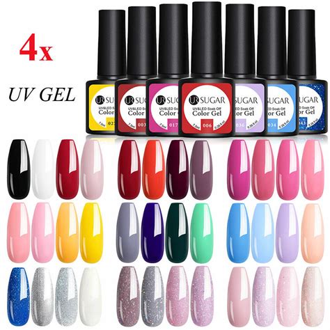 Pcs Set Ur Sugar Ml Gel Polish Soak Off Uv Led Gel Varnish Colorful