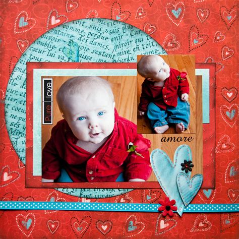 Layout Pure Love Baby Scrapbook Pages Scrapbook Inspiration Photo