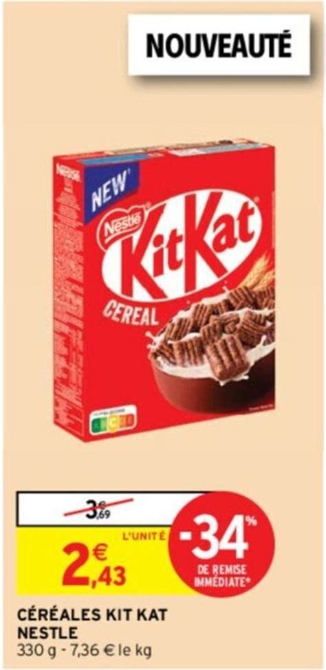 Promo CÉrÉales Kit Kat Nestle 330 G Chez Intermarché