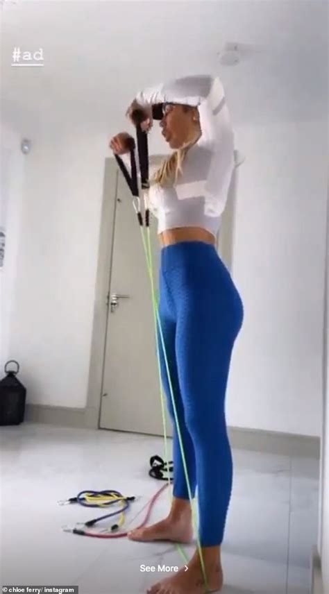 Chloe Ferry Puts On A Very Busty Display As She Slips Into Gold Lace Lingerie Daily Mail Online