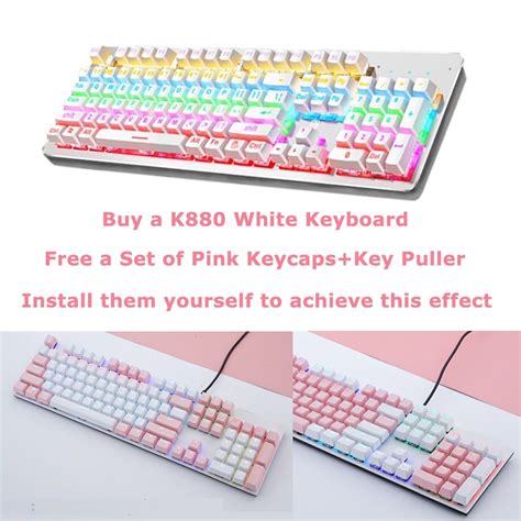 K550 K880 87Key Mechanical Hot Swappable Keyboard Wired RGB Gaming Office PC Computer Usb